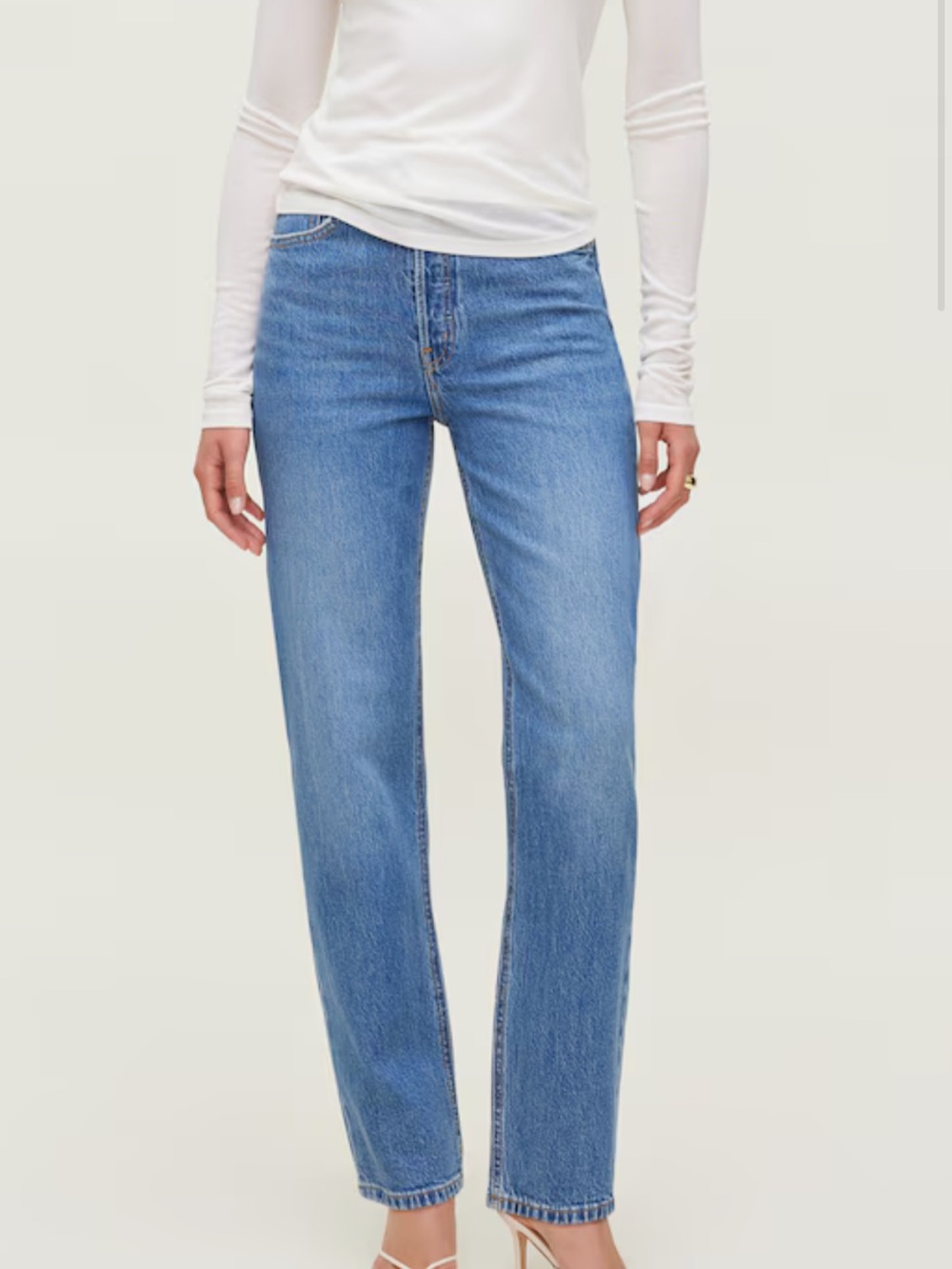 Dynamite Straight-Leg Jeans in Light Blue Denim